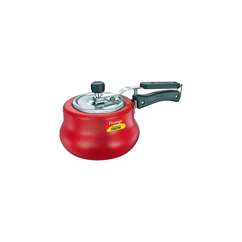 Prestige Nakshatra Duo Plus Svachh Aluminum Pressure Cooker Handi - Powder coated Red