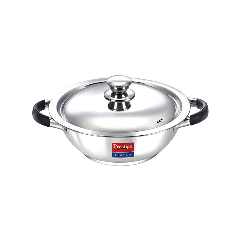 Prestige Platina Stainless Steel Kadai 220mm (2.1L)